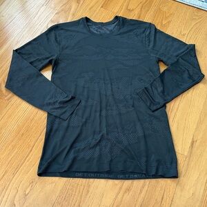 Lululemon Metal Vent Breathe Long Sleeve asphalt gray/obsidian size S